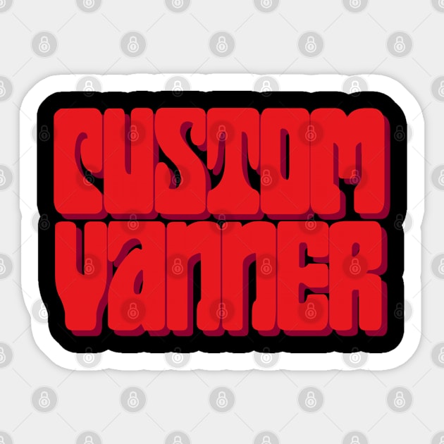 Custom Vanner (Rad Red) Sticker by NextGenVanner